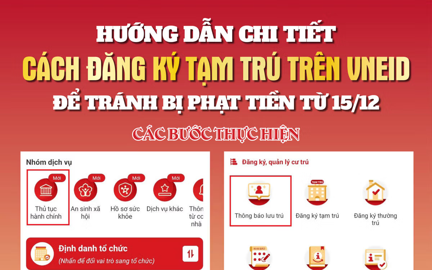 Hướng dẫn đăng ký tạm trú qua VNeID để tránh bị xử phạt hành chính từ năm 2026